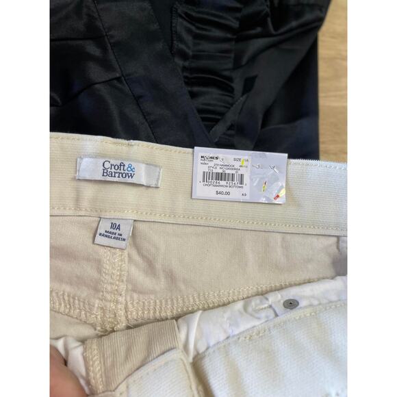 Croft & Barrow slacks jeans pants women's 10 chinos off white tags attached - Picture 7 of 16